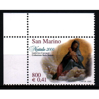 2000 Сан Марино Христианство Живопись Рождество 1х-марка**\\БА