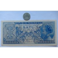 Werty71 Индонезия 1 рупия 1956 UNC банкнота