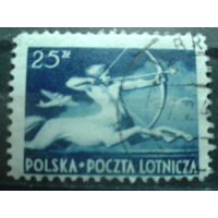 Польша 1948 Авиапочта, кентавр 25 зл