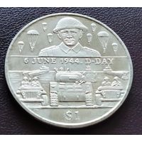 Британские Виргинские острова 1 доллар, 2004 60 лет Высадке в Нормандии - Десант
