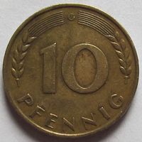 10 пфеннигов 1950 G, ФРГ, Германия.