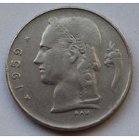 Бельгия 1 франк, 1959 г. Надпись на французском.
