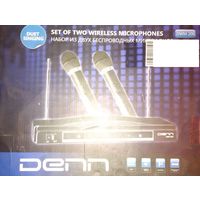 Беспроводные Микрофоны - "Denn DWM 200", комплект, под ремонт