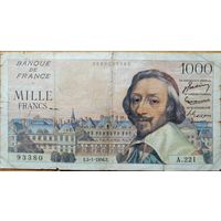 1000 франков 1956 г., P134a