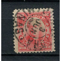 Бразилия - 1906/1910 - Известные личности 100R - [Mi.166] - 1 марка. Гашеная.  (Лот 43AU)