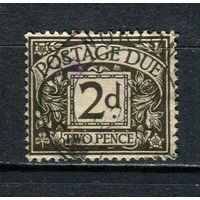 Великобритания - 1937/1938 - Цифры 2Р. Portomarken - [Mi.28p] - 1 марка. Гашеная.  (Лот 46Fe)-T25P13