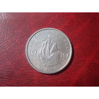 10 центов 1987 год Восточные Карибы