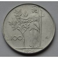 Италия, 100 лир 1956 г.