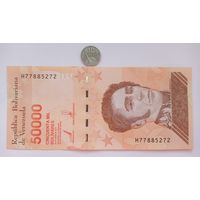 Werty71 Венесуэла 50000 боливаров 2019 UNC банкнота