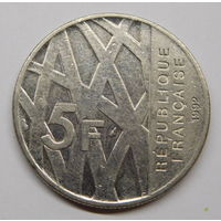 Франция 5 франков 1992 г