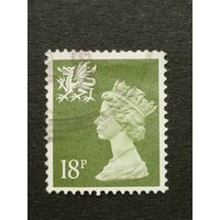 Великобритания 1987. Региональные почтовые марки Уэльс. Королева Елизавета II