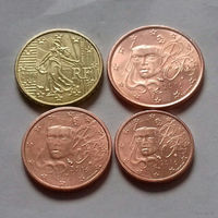 Набор евро монет Франция 2016 г. (1, 2, 5, 10 евроцентов)