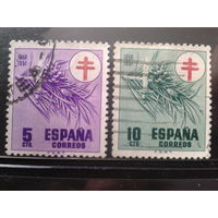 Испания 1950 Свеча и хвоя, борьба с туберкулезом