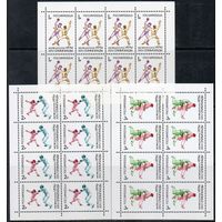 Игры XXV Олимпиады Россия 1992 год (26-28) серия из 3-х марок в малых листах