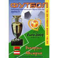 Программа Беларусь - Австрия. Чемпионат Европы 2004.