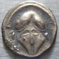 Греция Месембрия, АР Диобол, 450-350 гг. до н.э. Греческая серебряная монета