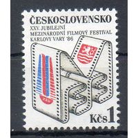 Международный кинофестиваль Чехословакия 1986 год серия из 1 марки