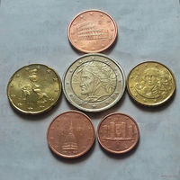 Набор евро монет Италия 2013 г. (1, 2, 5, 10, 20 евроцентов, 2 евро)