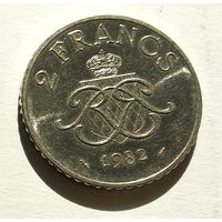 Монако 2 франка, 1982 5-5-6