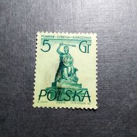 Марка Польша 1955 год Памятники Варшавы
