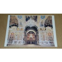 Календарик православный 1990 Интерьер храма