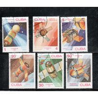 Куба-1983,(Мих.2732-2737) гаш.,  Космос (полная серия)