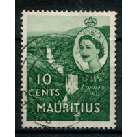 Британские колонии - Маврикий - 1953/54г. - королева Елизавета II, ландшафты, 10 с - 1 марка - гашёная. Без МЦ!