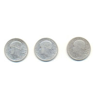 Польша комплект монет (3 шт.) 2 злотых 1932-1934 гг. Ядвига