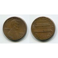 США. 1 цент (1974, буква D)
