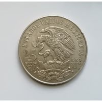 Мексика 25 песо 1968 г серебро