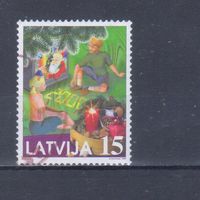 [2019] Латвия 1999. Рождество.Новый Год. Гашеная марка.