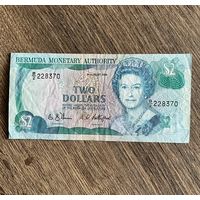 Распродажа! Бермудские острова 2 доллара 1989 г.