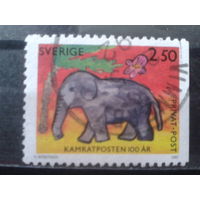 Швеция 1992 100 лет детскому журналу, слон