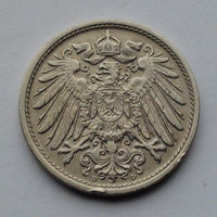 Германия - Германская империя 10 пфеннигов. 1908. D