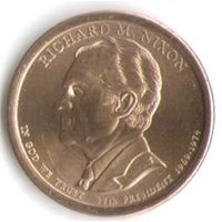 1 доллар США 2016 год 37-й Президент Ричард Никсон двор D _состояние aUNC