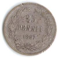 25 пенни 1897 год L _состояние VF+