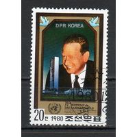 75 лет со дня рождения писателя и Генерального секретаря ООН Корея 1980 год 1 марка серия