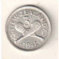 Новая Зеландия 3 пенс 1942