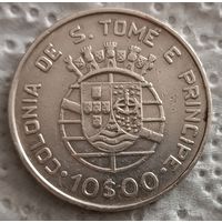 Сант-Томе и Принсипи 10 эскудо 1939 серебро