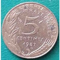 Франция 5 сантимов 1987 01