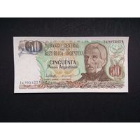 50 песо 1983 года. Аргентина. P314a1. UNC