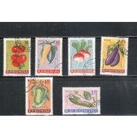 Румыния-1963, (Мих.2131-2136) гаш.  ,Флора, Овощи(полная серия)