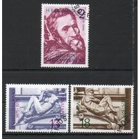 500 лет со дня рождения Микеланджело Буонарроти Болгария 1975 год серия из 3-х марок