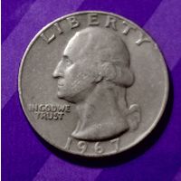 25 центов 1967 США  квотер