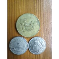 Бразилия 5 центаво 1969, ГДР 10 фенингов 1967, Токен-59