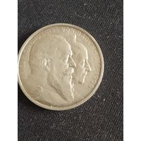 Монета 2 марки баден 1906 золотая свадьба