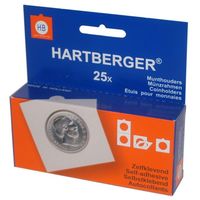 Холдер Hartberger для монет диаметром до 53 мм. Белый, самоклеящийся, 67*67 мм.
