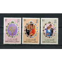 Британский протекторат - Бруней - 1981 - Свадьба принца Чарльза и Дианы Спенсер - [Mi. 252-254] - полная серия - 3 марки. MNH.  (LOT EH36)-T10P26