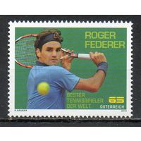 Теннисист Роджер Федерер Австрия 2010 год серия из 1 марки