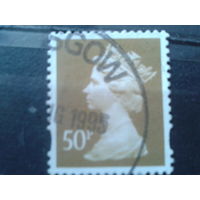 Англия 1993 Королева Елизавета 2  50 пенсов Михель-1,5 евро гаш